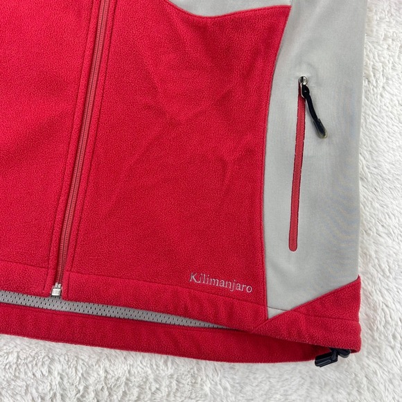 K-Way‎ Expedition Jacket Women S Red Gray Technical Full Zip Softshell - Picture 7 of 14